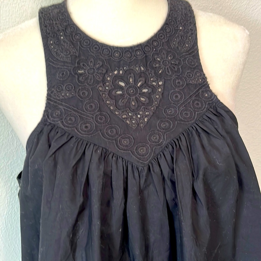NWT Zara Embroidered Baby-Doll Tank size L